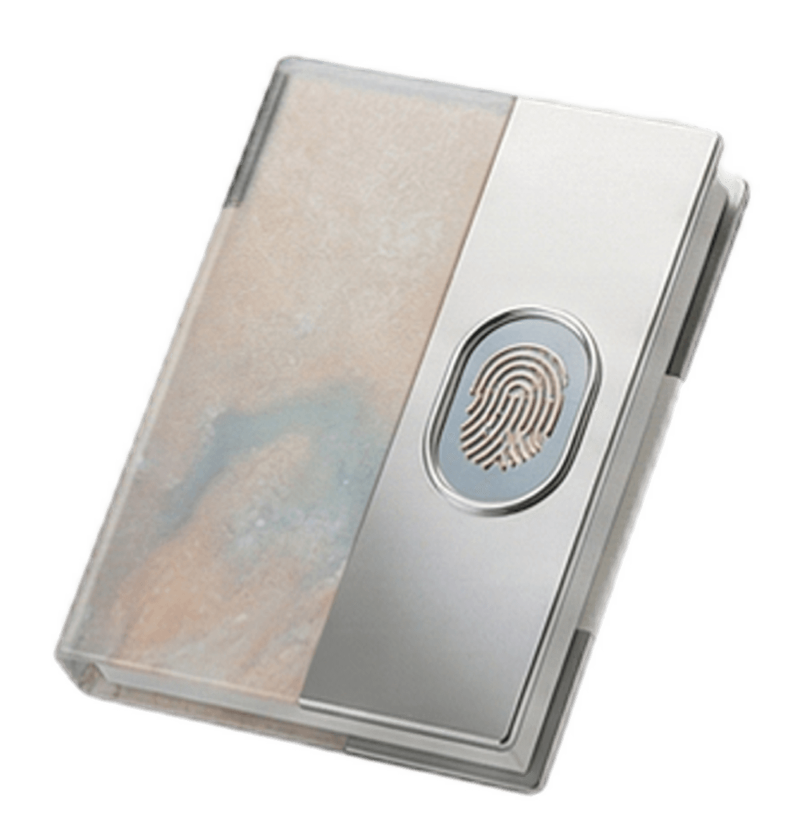 3D illustration of a book sealed with a thumbprint